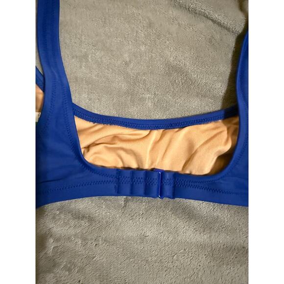 NWT J.Crew Heritage Scoop Neck Bikini Top Venetian Blue Size Extra Small XS - Picture 5 of 5
